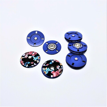 Кнопки №1281, 15мм, рис.цветы (MS K-66)