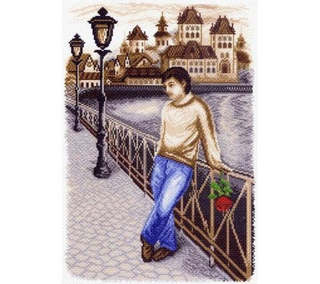 "На вечерней набережной"-1450 канва с рисунком