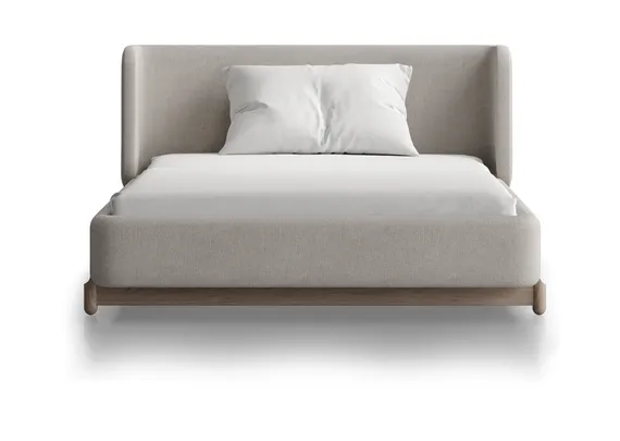 Кровать Basic спальное место 120*200 см (молочный, рогожка)