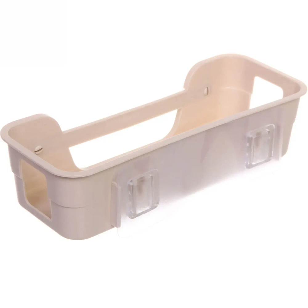 Полка для ванны с липким слоем «Стайл»бежевая 28х11х7см