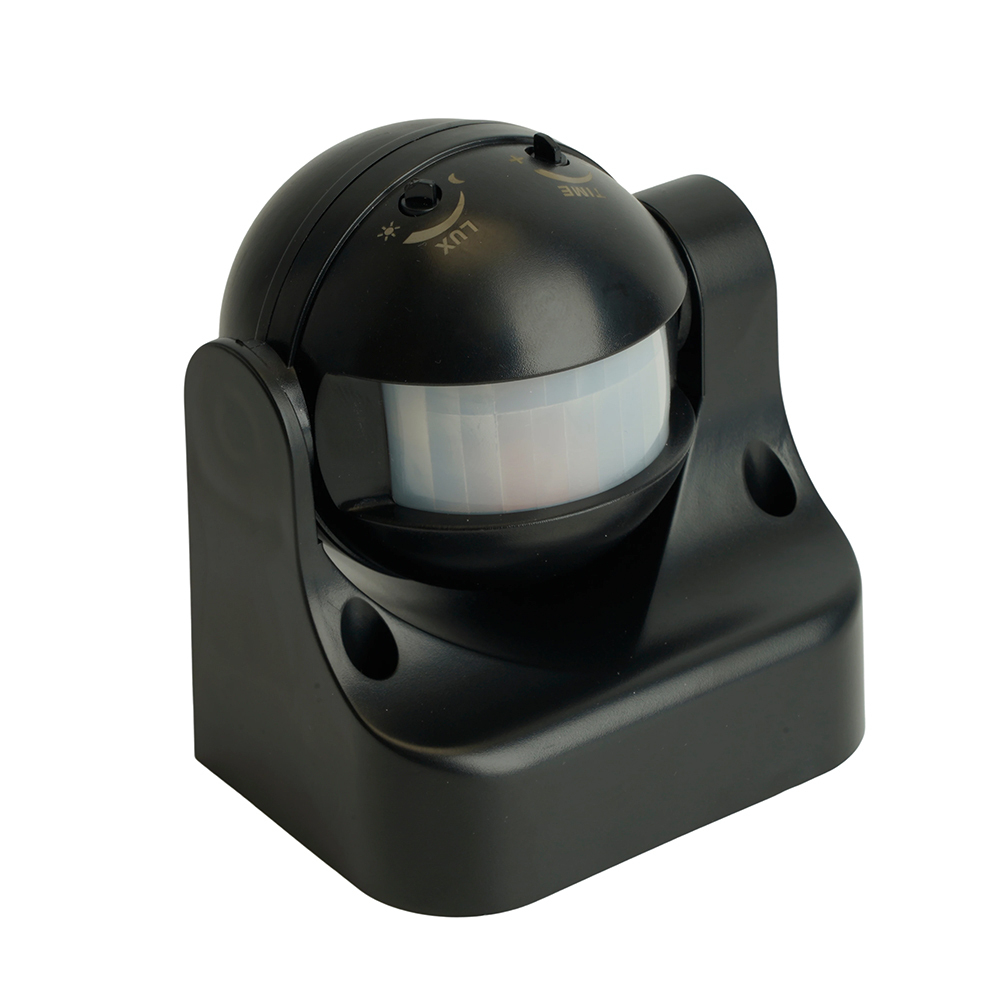 Датчик движения 1200W 12m 180° черный, SEN11