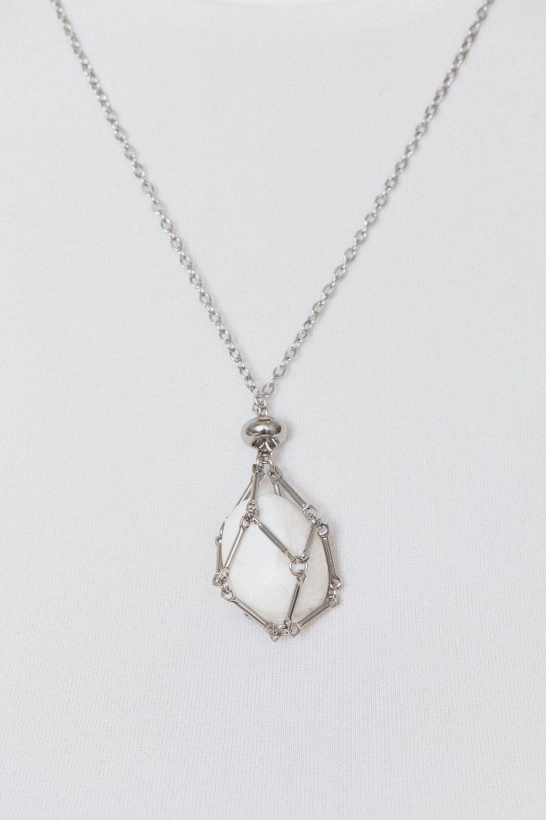 Авоська-подвеска для кристаллов серебристая S