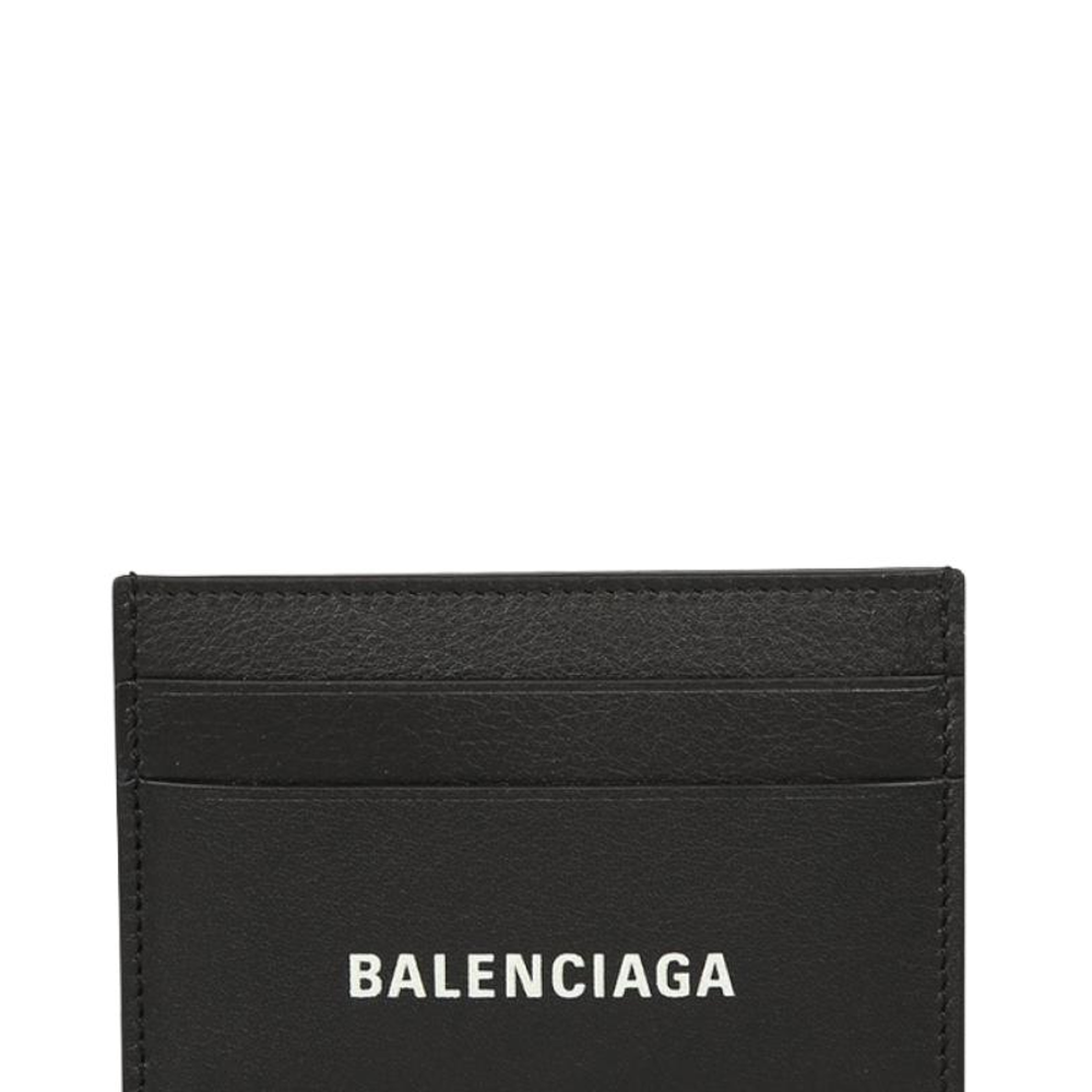 Balenciaga Leather Card Holder, Wallet Men"s Black
