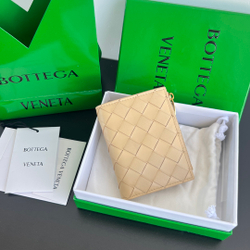 Bottega Veneta Small Intrecciato Bi-Fold Zip Wallet