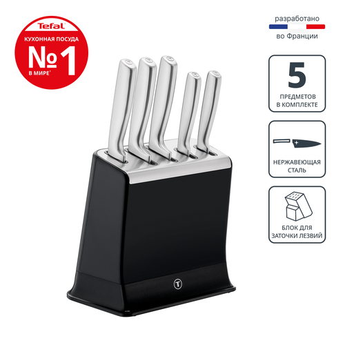 Нож сантоку с чехлом для заточки Tefal Ever Sharp K2579024