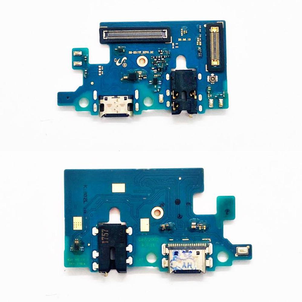 Шлейф для Samsung Galaxy M31s (SM-M317F) плата системный разъем/разъем гарнитуры/микрофон - Премиум