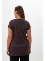 Блузка блестящая с коротким рукавом