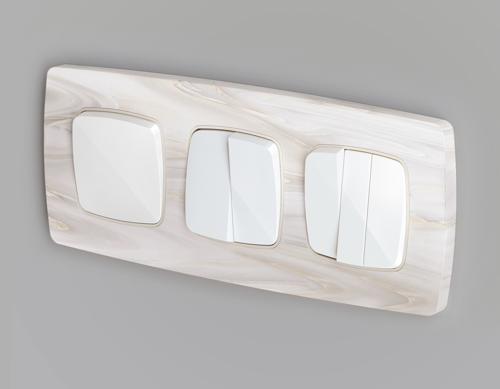 OF940303 Рамка OMEGA Opera (Бежевый мрамор) 3-ая