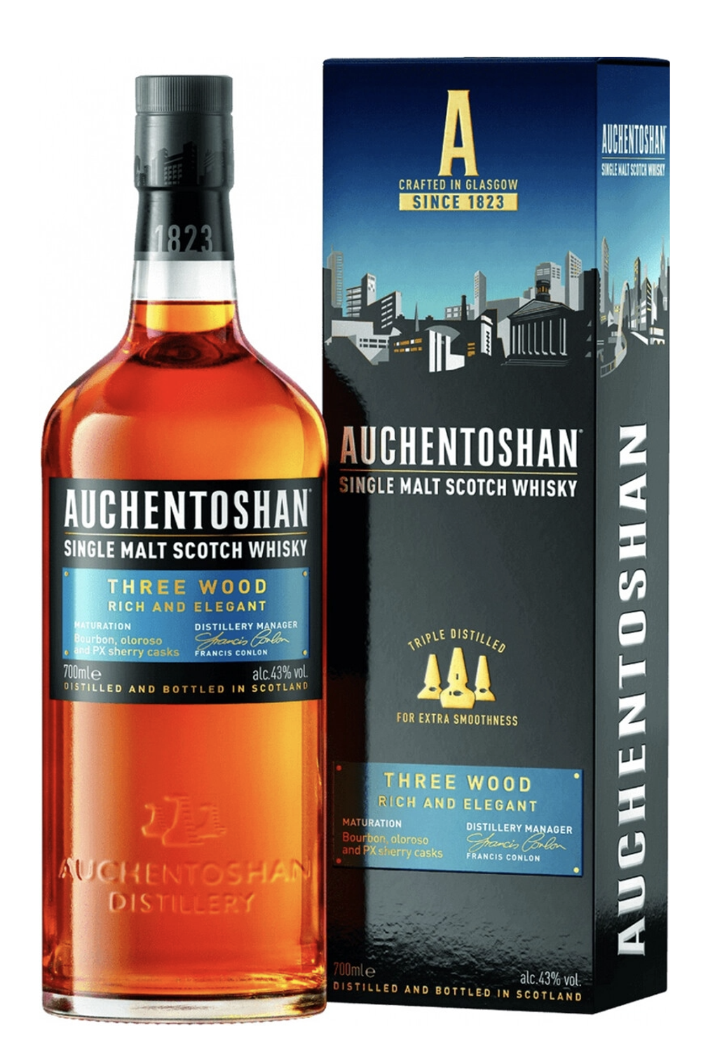 Виски Auchentoshan Three Wood, 0.7 л.
