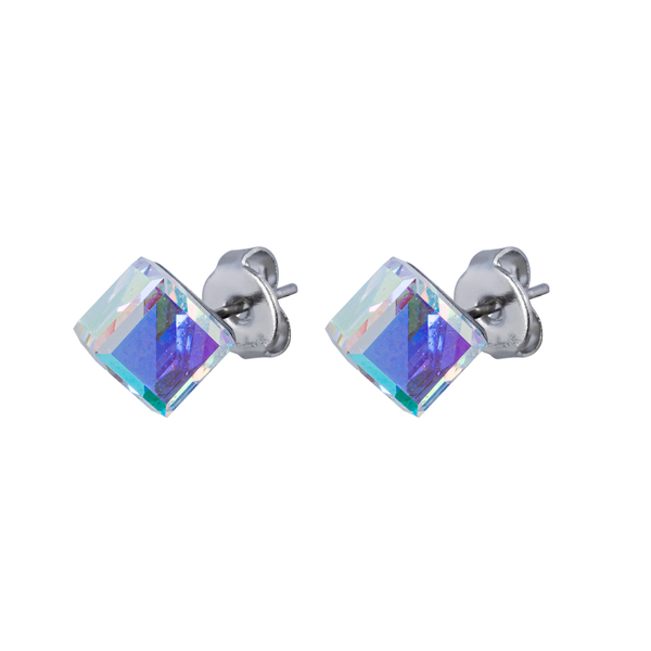 Серьги пусеты Fiore Luna Crystal AB SWE0127/2 AB S