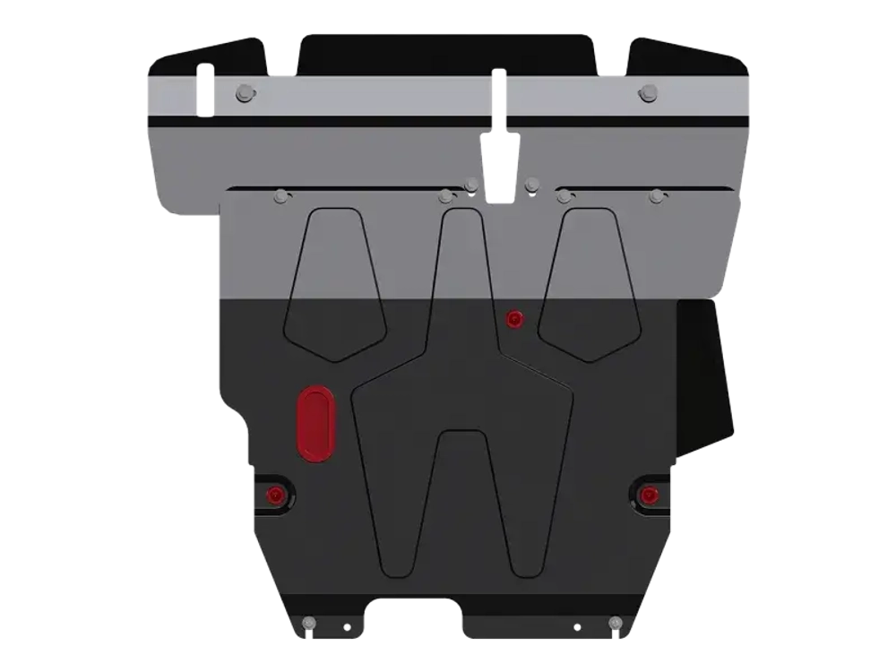 Защита картера двигателя, КПП (2 мм, сталь) для Mitsubishi Outlander 2003-2006 (V = 2.0; 2.4), Mitsubishi Airtrek 2001-2008 (V = 2.0; 2.4) Sheriff.14.0521