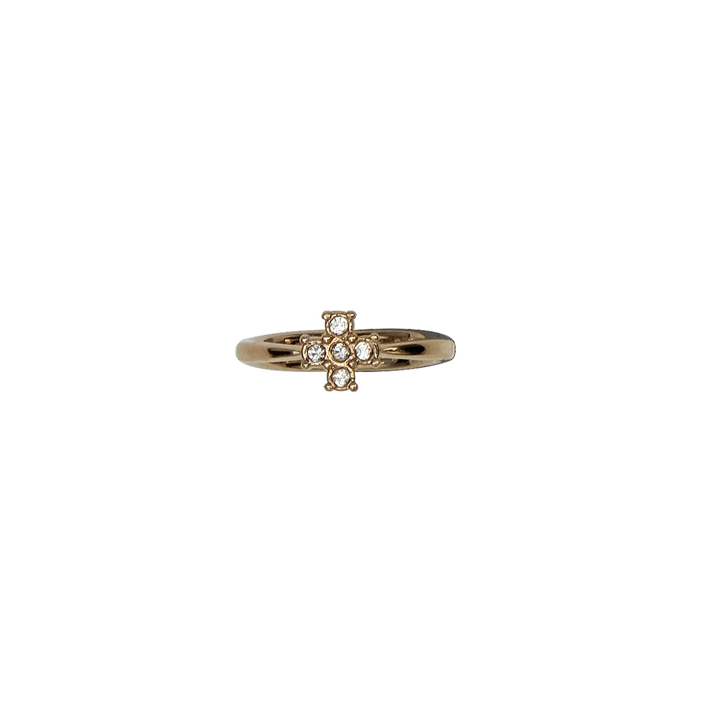 "Эза" кольцо в золотом покрытии из коллекции "Э" от Jenavi