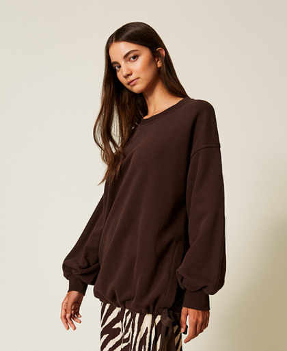 TWINSET Свитшот удлиненный с кулиской по низу