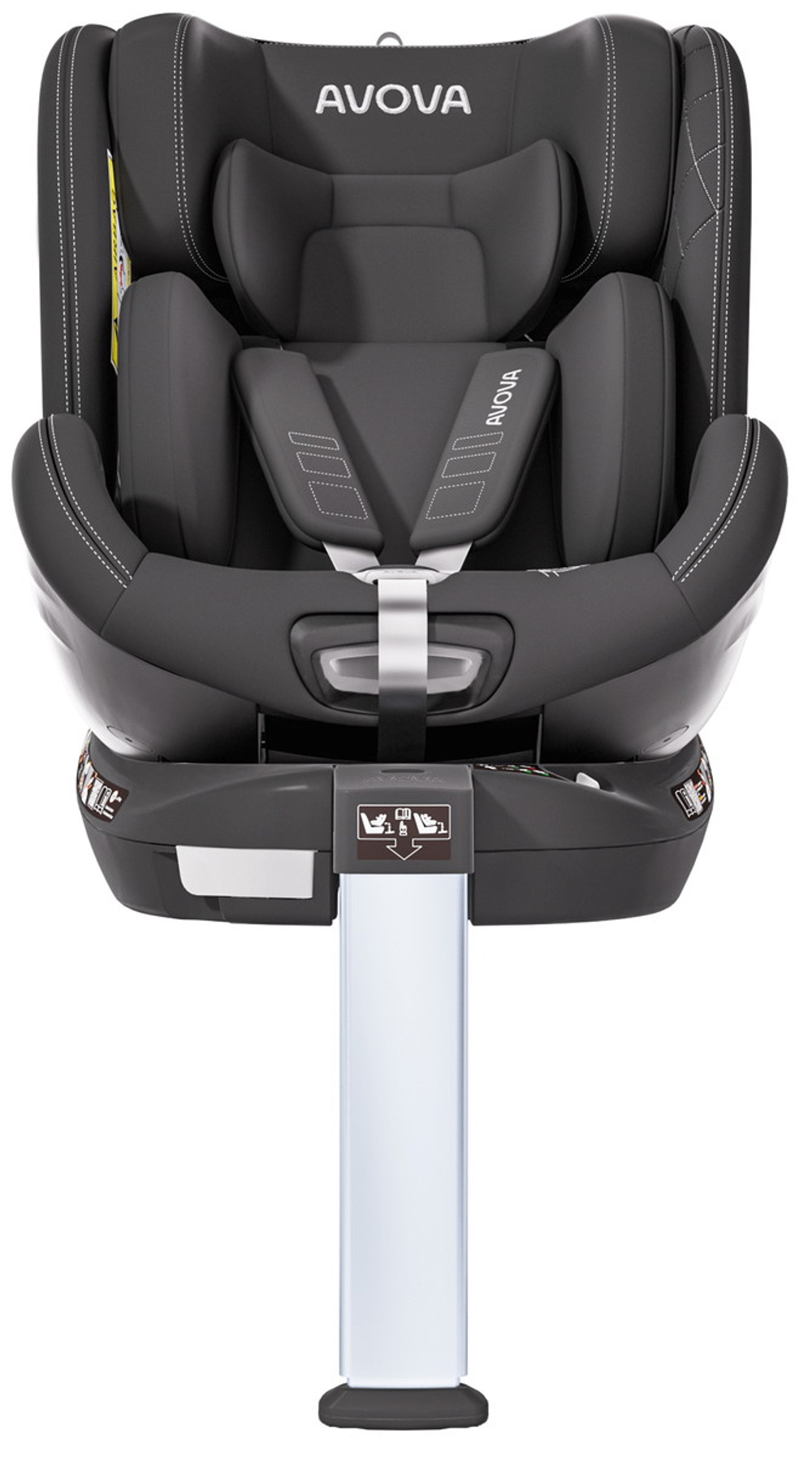 Автокресло Avova Swan Fix i-Size 0-1-2 (40-125 см, 0-25 кг) Pearl Black, черный