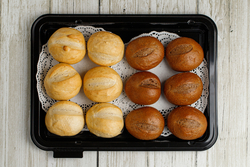 Хлебный платтер (6 булочек пшеничных, 6 булочек ржаных)