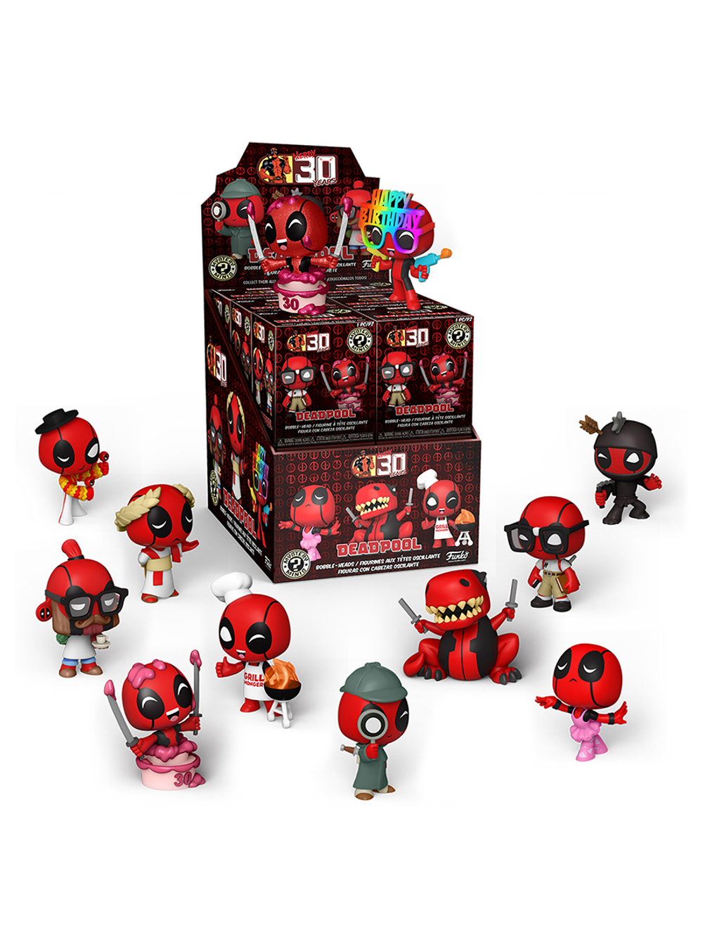 Фигурка Funko Mystery Minis Marvel Deadpool 30th 1 штука в ассортименте (из 12) 55210