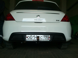 Фаркоп Avtos на PEUGEOT 308 (2007)(паспорт и сертификат в комплекте)(без электрики)PE 02