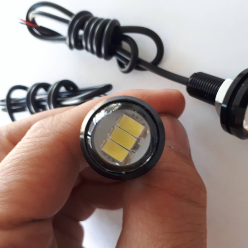 Точечные светодиодные огни CP-T1, чёрный корпус 1,5W (18-23 мм) (3 квадрата) (2 шт. Комплект)