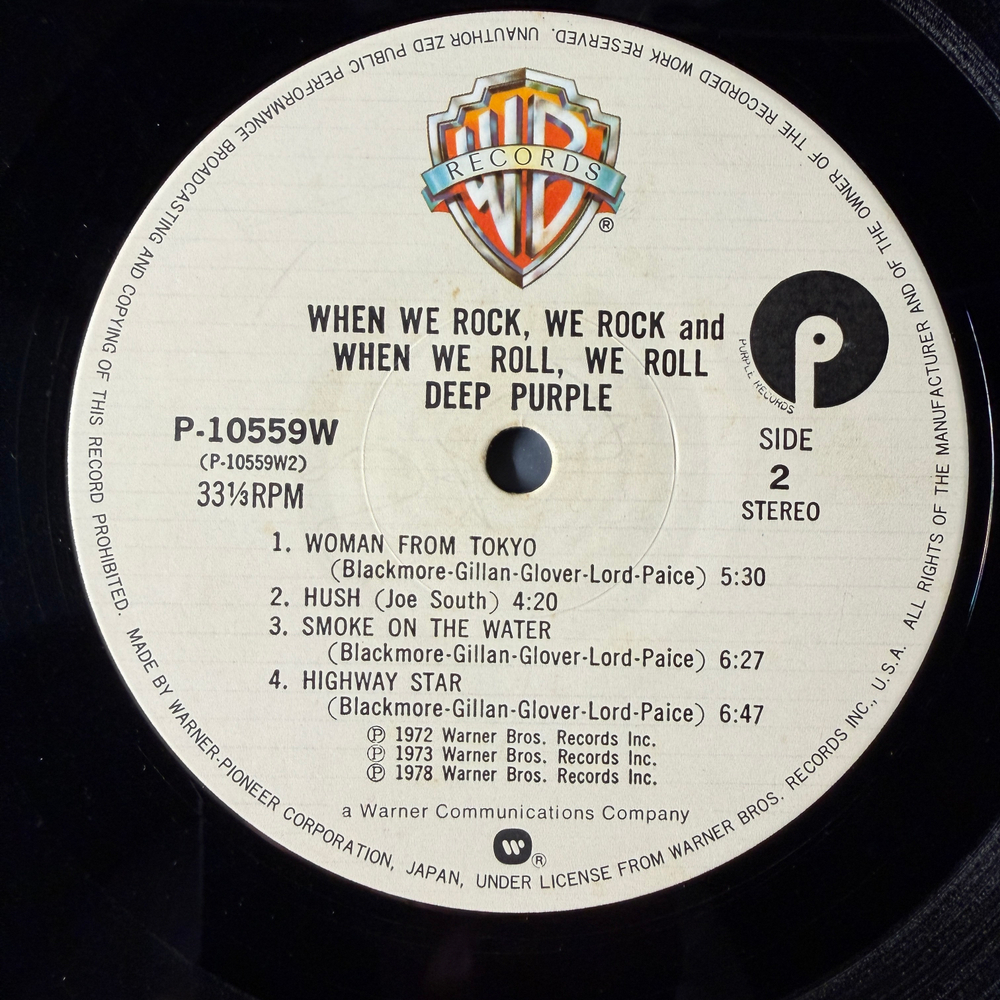 Deep Purple ‎– When We Rock, We Rock And When We Roll, We Roll (Япония 1978г.)