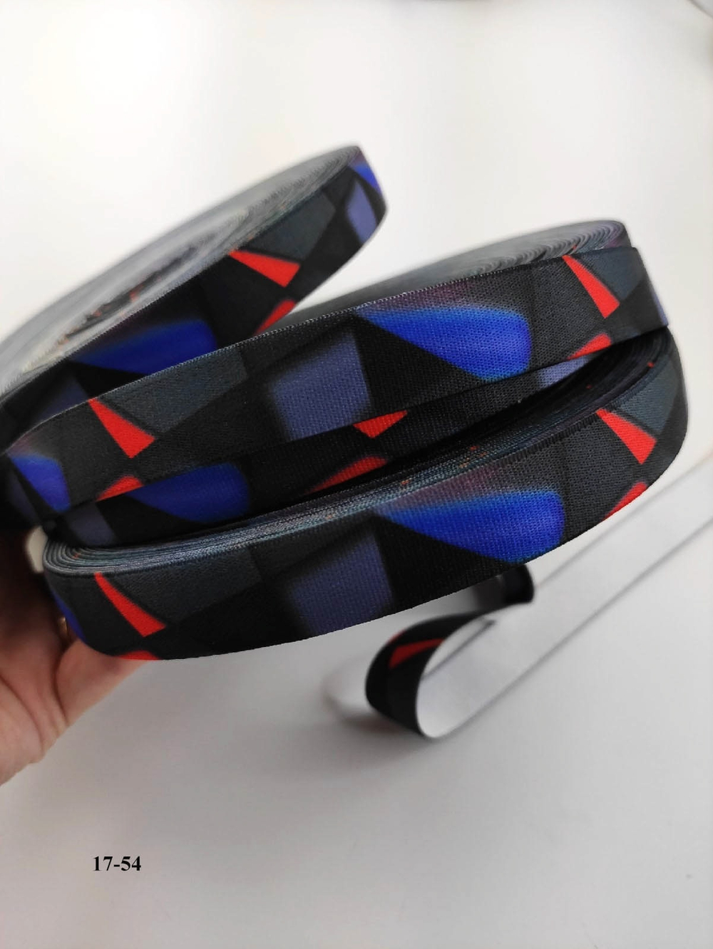 КРАСНЫЙ-СИНИЙ резинка боксерная принтованная(1025 таб.)