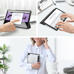 Чехол книжка черного цвета для планшета Samsung Galaxy Tab A9 Plus и Tab 11 Plus, серия Toby Series от Dux Ducis