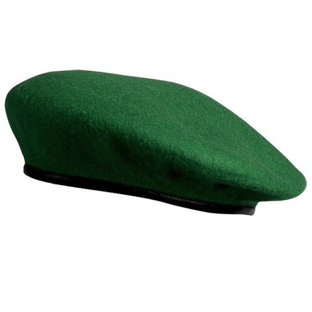 Берет зеленый бесшовный