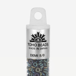 Японский бисер TOHO Demi 8/0 (№84), металлизированный, непрозрачный глянцевый