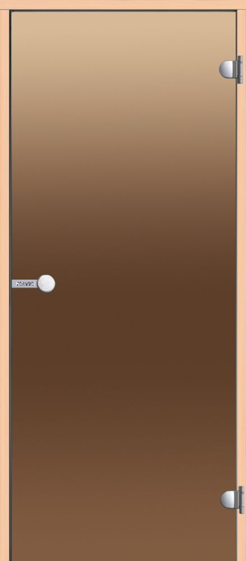 HARVIA Двери стеклянные 8/19 коробка ольха, бронза D81901L