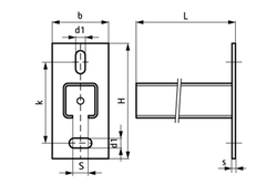 BIS RapidRail Консоль WM1 (BUP) 30×15х2мм