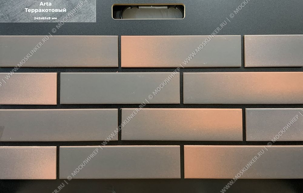 Beryoza Ceramica, Arta Терракотовый, 245x65x7 - клинкерная фасадная плитка