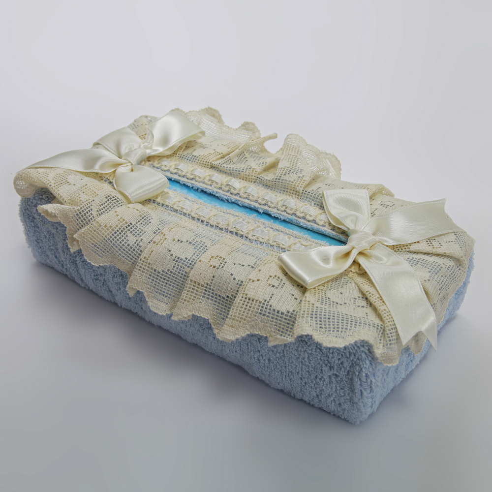 Салфетница для бумажных полотенец 12х24 Old Florence Buratto голубая  Италия