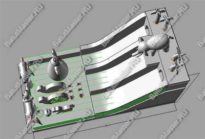 Коммерческий надувной батут "Сафари парк" 15*8*7 м