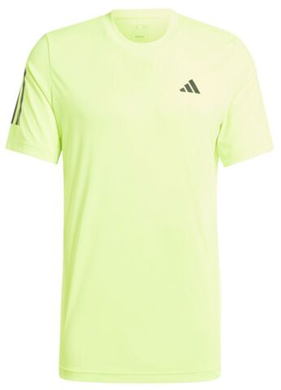 Теннисная футболка Adidas Club 3 Stripes Tennis - Yellow