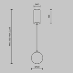Подвесной светильник Maytoni MOD464PL-L5BSK
