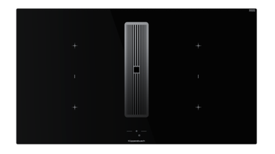 Индукционная варочная поверхность с вытяжкой Kuppersbusch с ручками из нержавеющей стали KMI 9850.1 SR-E Silver Chrome