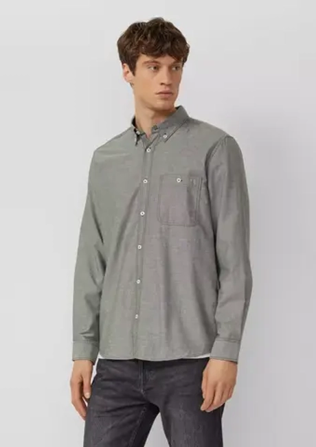 Рубашка из шамбре с воротником на пуговицах Regular Fit