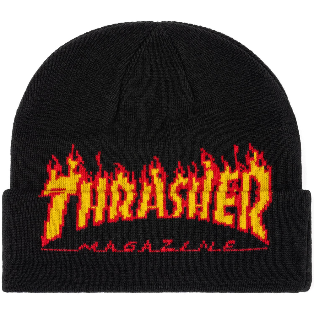 Шапка Thrasher Flame Fold Black
