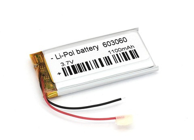 Аккумулятор Li-Pol (батарея) 6*30*60мм 2pin 3.7V/1100mAh