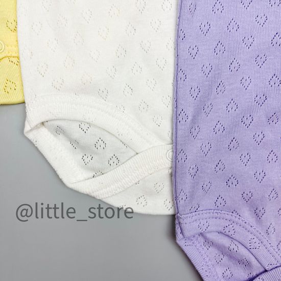 Боди-маечки ажурные (Лаванда/Молочный/Желтый)