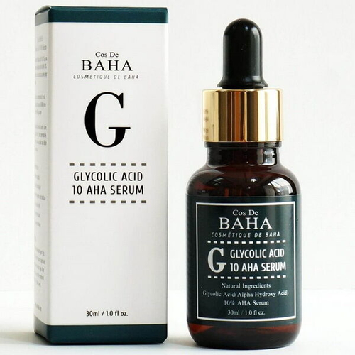 Пилинг-сыворотка для проблемной кожи c 10% гликолевой кислоты Cos De Baha Glycolic Acid 10 AHA Serum, 30мл