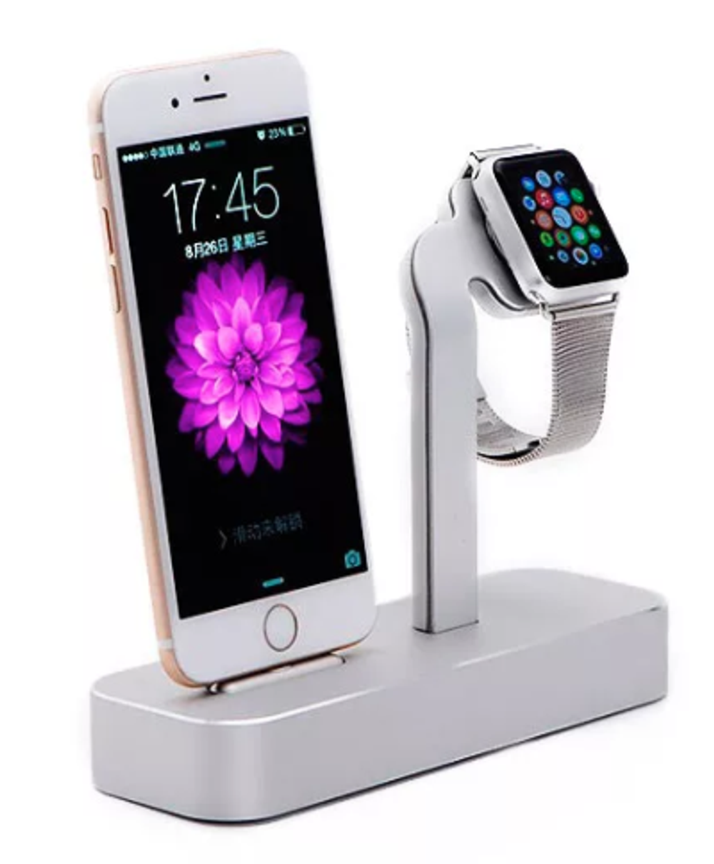 Док станция 2 в 1 Base 6 iPhone/Apple Watch (CS2095-TS) Silver COTEetCI