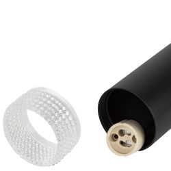 Светильник подвесной (подвес) ЭРА PL18 BK/CL MR16 GU10 потолочный цилиндр черный, прозрачный | Подвесные светильники