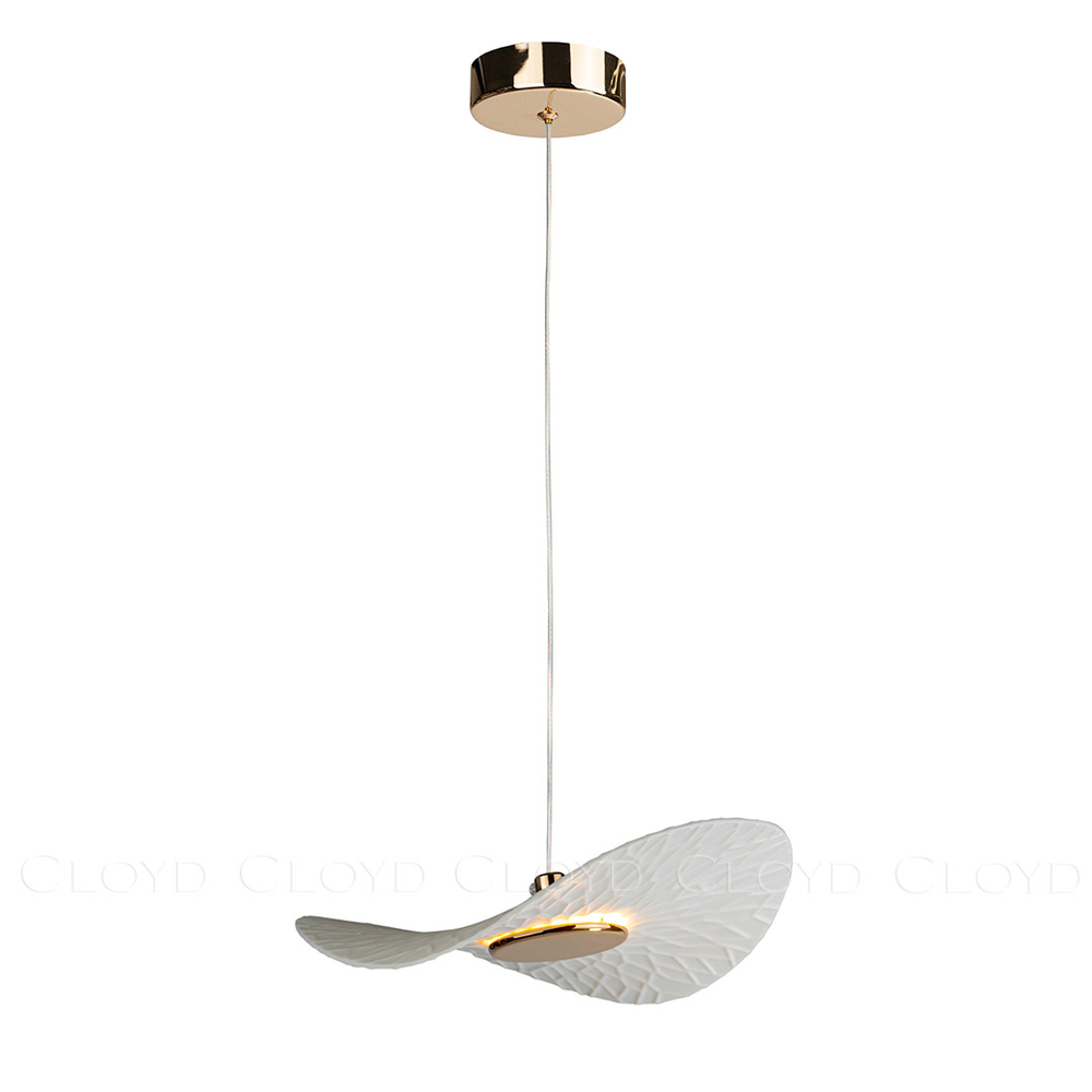 Подвесной светильник Cloyd FLOPPY P1 / Ø20 см - керамика - золото (арт.12501)