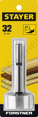 STAYER Forstner 32мм, сверло форстнера по дереву, ДСП