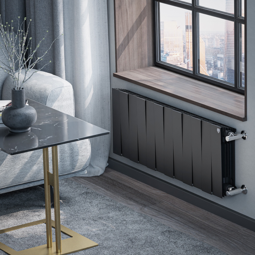 Радиатор биметаллический Royal Thermo PianoForte 300 Noir Sable 12 секций