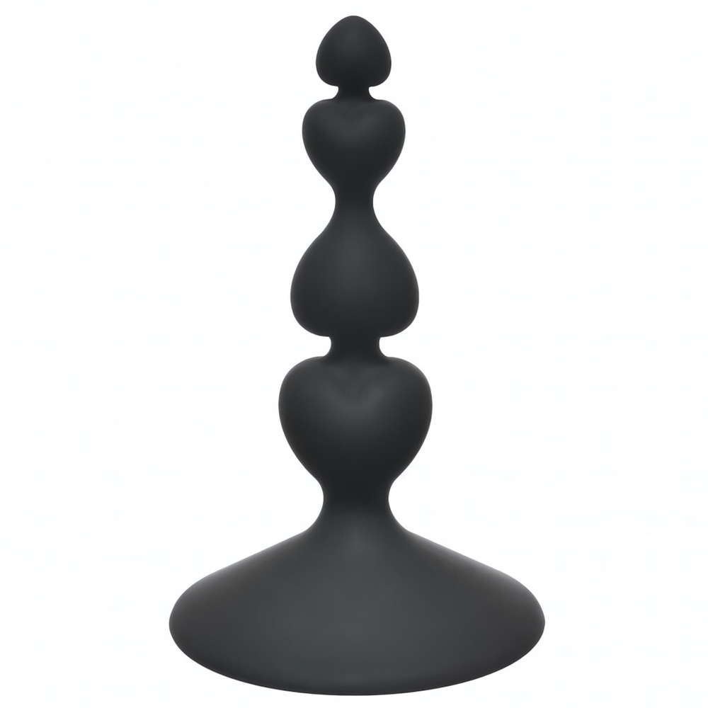 Короткая анальная цепочка Sweetheart Plug (10 см , черный ) (Цвет: черный)