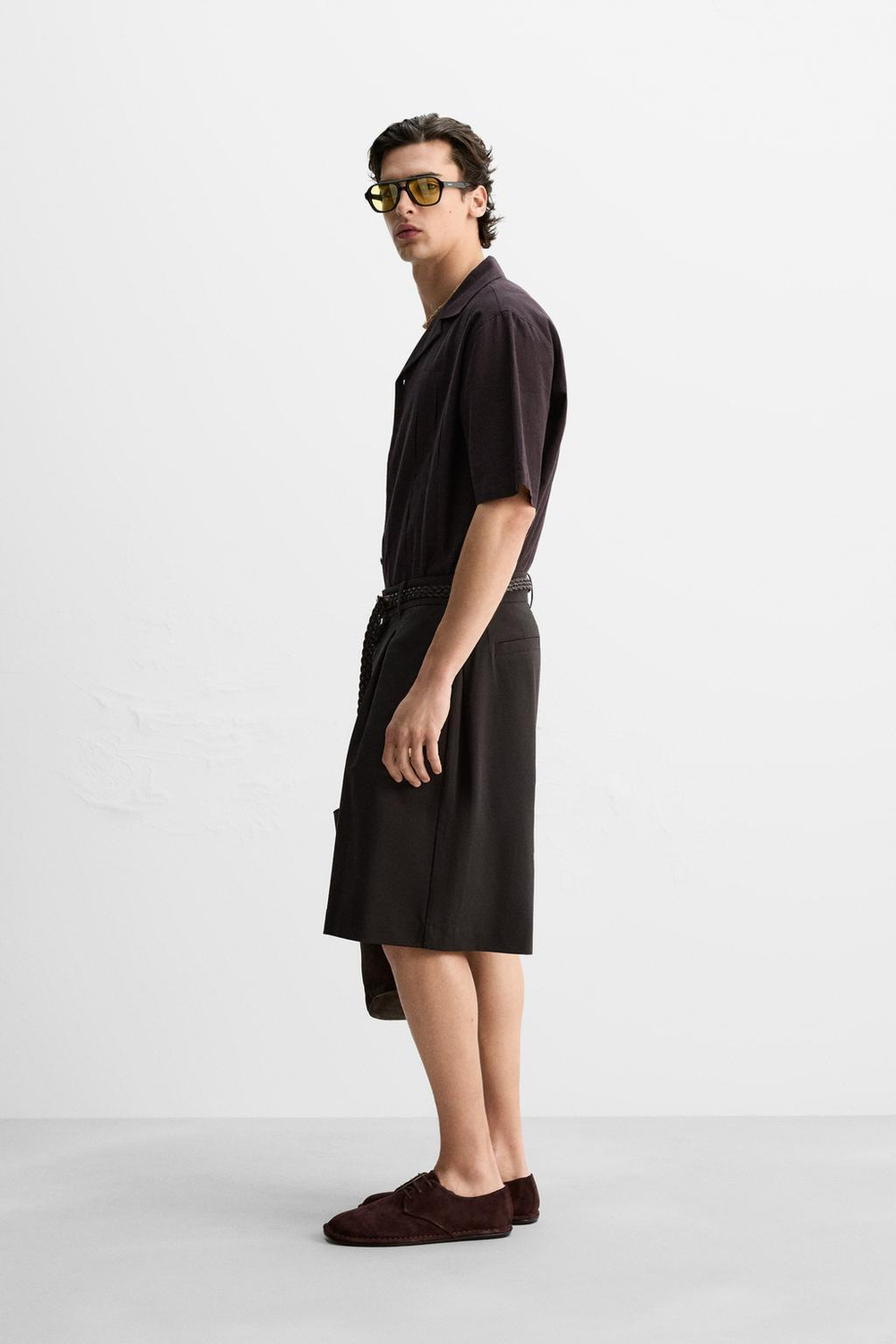 Шорты relaxed fit со складками