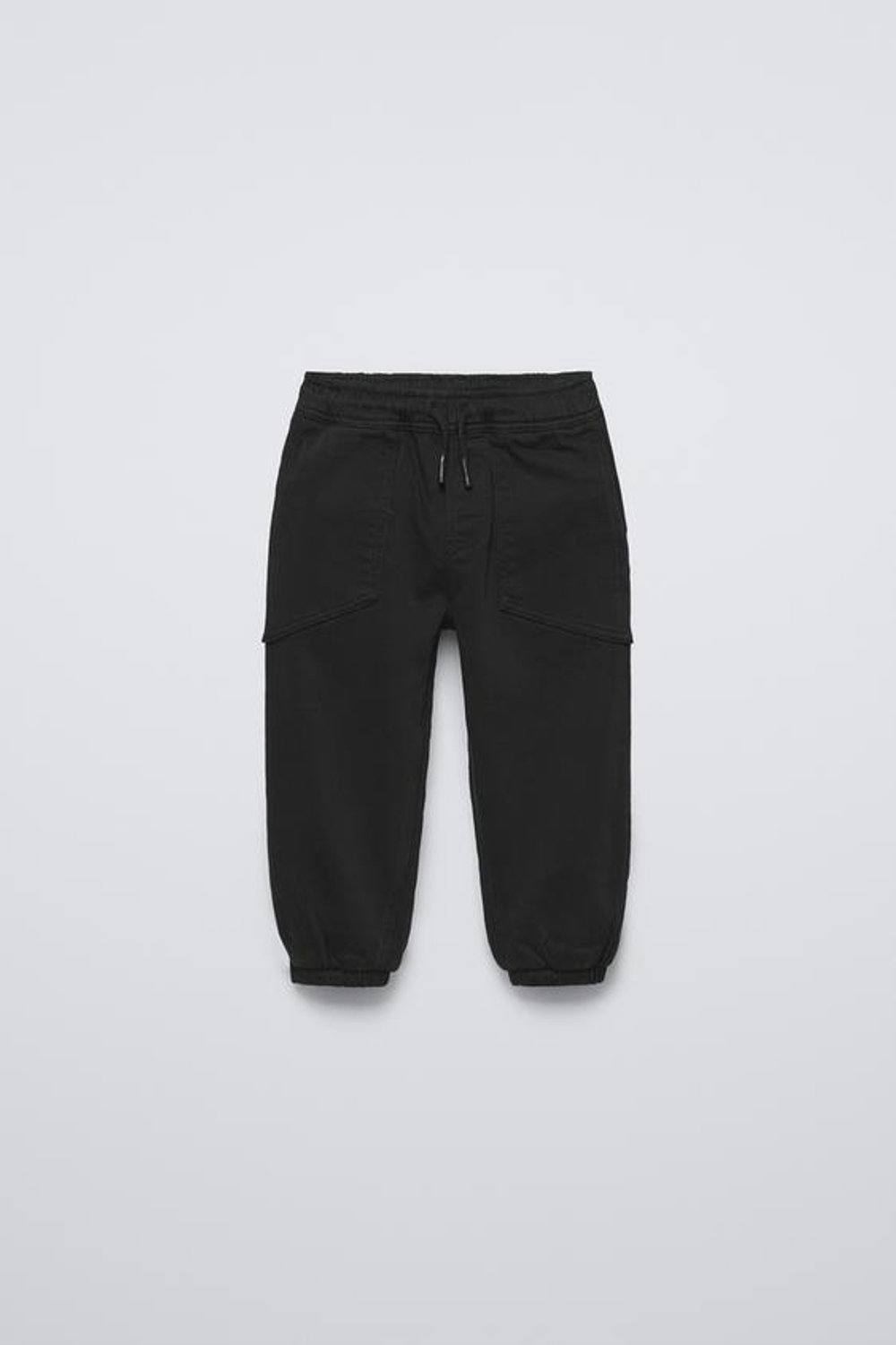 ZARA БРЮКИ-ДЖОГГЕРЫ КОМФОРТНОГО КРОЯ, ЧЕРНЫЙ