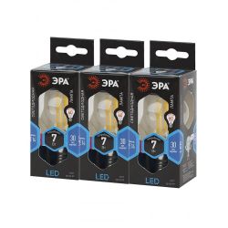 Лампочка светодиодная ЭРА F-LED P45-7W-840-E14 E14 / Е14 7Вт филамент шар нейтральный белый свет