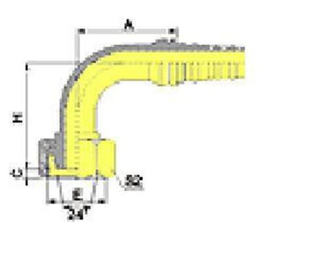 Фитинг DN 25 DKO-S (Г) 42x2 30 (90) Interlock POWERMASTER